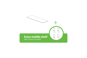 Middle Shelf with Hooks