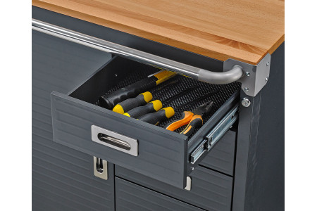 BLACKCOMB 4-Drawers Steel Rolling Cabinet, Graphite