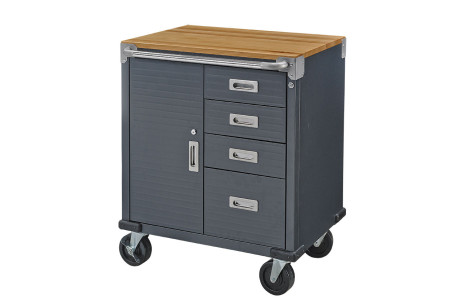 BLACKCOMB 4-Drawers Steel Rolling Cabinet, Graphite
