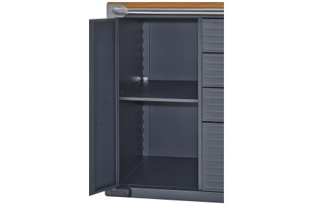 BLACKCOMB 4-Drawers Steel Rolling Cabinet, Graphite