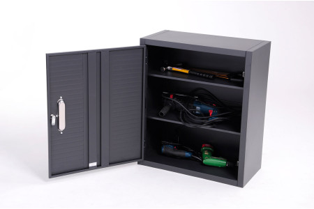 BLACKCOMB Single Door Wall Hanging Cabinet, Graphite